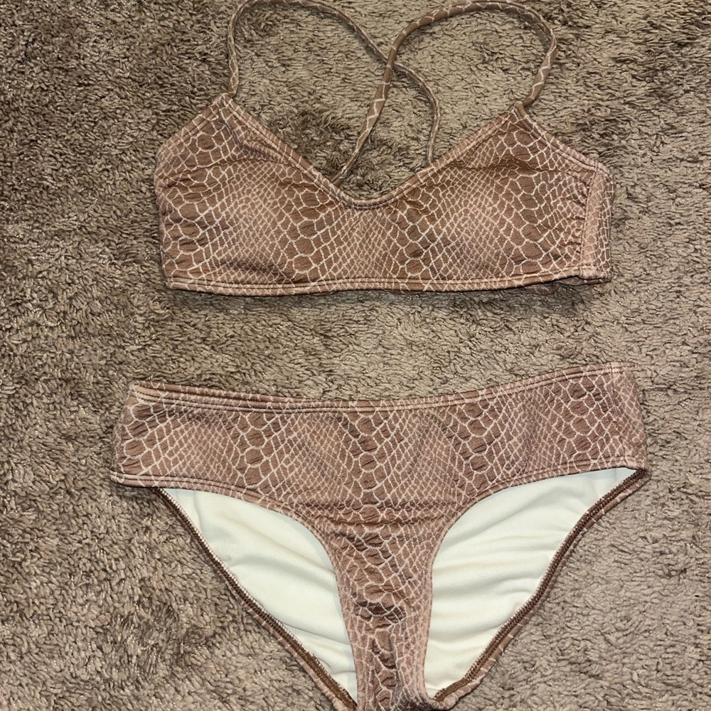 Snake print bikini set